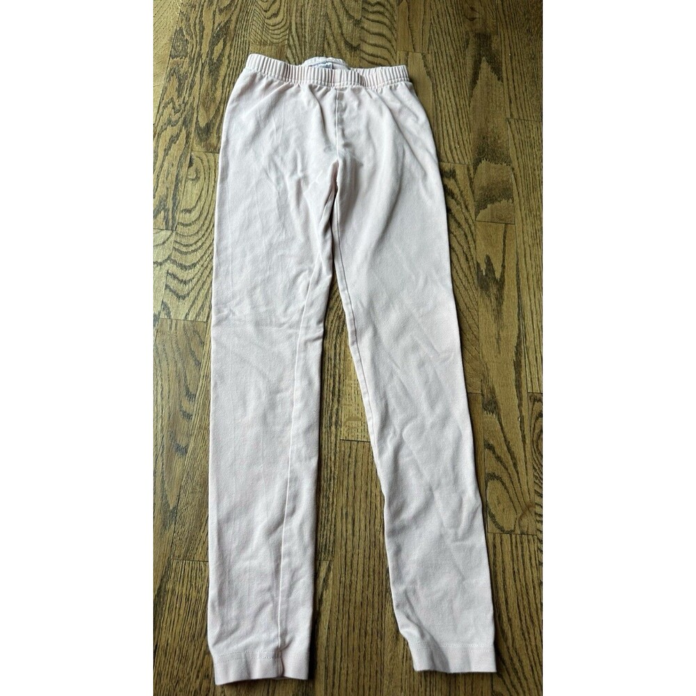 Hanna Andersson Girls Leggings 140 US 10 Cotton Blend Pink Elastic Waist Pull On